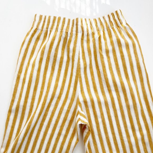 Madewell | Tapered Huston Pull-On Crop Striped Pants | M - Picture 6 of 9